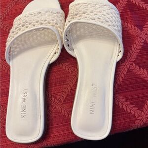 Nine West White Sandals Classic Comfort